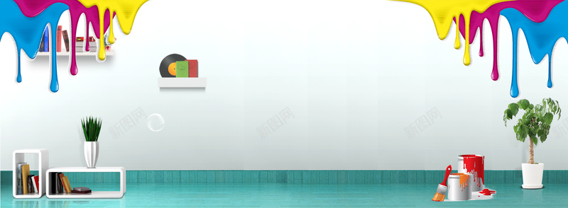 装修油漆简约淘宝蓝色背景psd设计背景_新图网 https://ixintu.com 几何 家装海报 家装节 广告 房屋装修 温馨家居 素材 背景 装修建材 装修节 设计