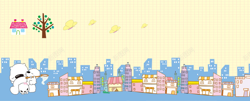 可爱卡通背景psd设计背景_新图网 https://ixintu.com 卡通 卡通图片 卡通小动物 卡通小熊 卡通房子 卡通日记本封面 卡通熊 可爱 可爱元素 可爱卡通 可爱小熊 可爱熊 小动物 小树 小熊 房子 手绘 日记本封面设计 本本设计 海报banner 熊 画册设计 童趣 蓝色背景 降落伞 黄色背景