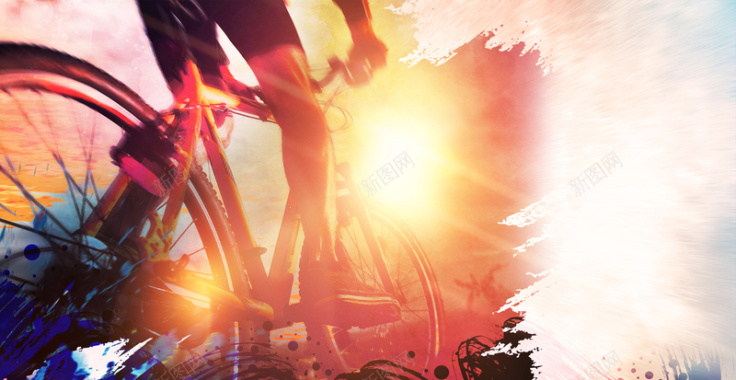 极速前进勇敢骑行自行车赛宣传海报背景背景