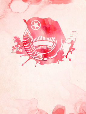红色五四青年节海报背景模板背景