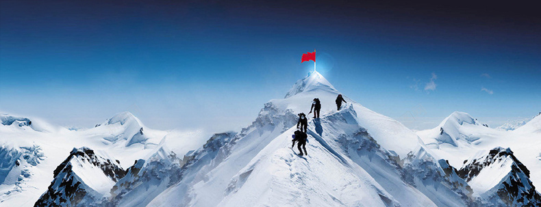 雪山海报背景psd设计背景_新图网 https://ixintu.com 下雪 冬季 寒冷 山顶 摄影 红旗 详情页海报 雪山 风景