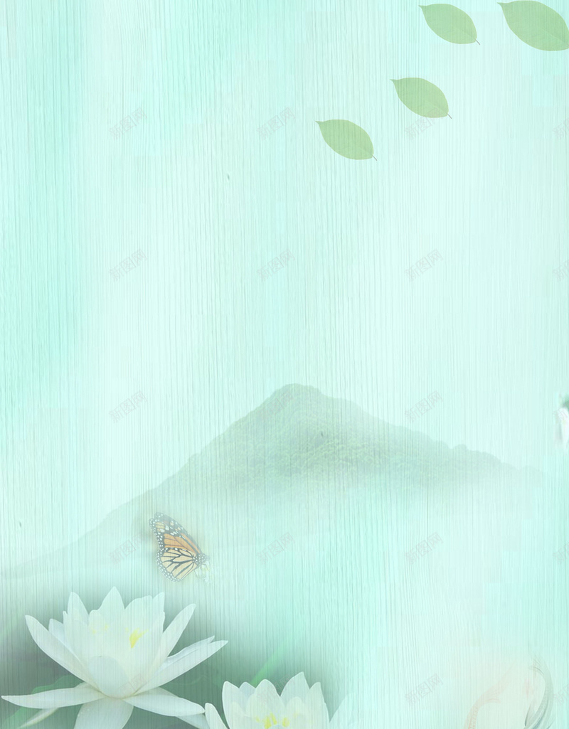 夏日荷花清新海报背景psd设计背景_新图网 https://ixintu.com 夏日 海报 清新 简约 纹理 背景 荷叶 荷花