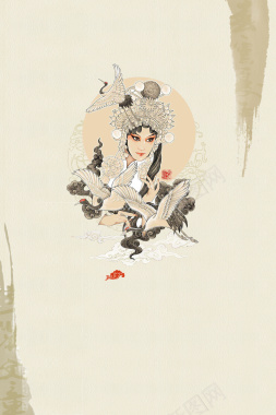 国粹京剧中国风中国传统文化创意海报背景背景