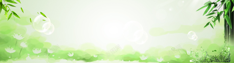 春天小清新背景psd设计背景_新图网 https://ixintu.com 小清新 文艺 春天 春季新品 春日 海报banner 竹子 简约 飞叶