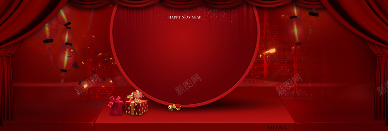 春节背景psd设计背景_新图网 https://ixintu.com 中国风 喜庆背景 四射 春节 春节背景 海报banner 淘宝天猫 灯笼 烟花 红色 红色背景 舞台背景 花底纹 过年 金光 金边 闪光 鞭炮