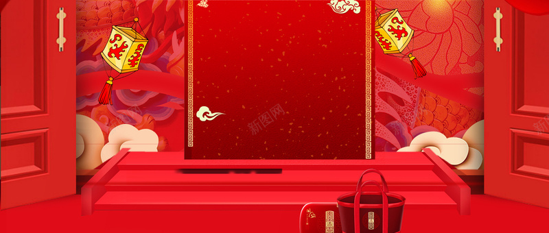 新年开门红传统红色背景jpg设计背景_新图网 https://ixintu.com 2018 2018狗年 喜迎新春 新年 新年快乐 新春大吉 春节 狗年 狗年吉祥 金狗 除夕 除夕夜