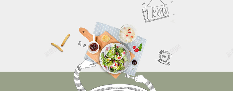 美食电商早餐平铺摄影童趣背景psd_新图网 https://ixintu.com 平铺 摄影 电商海报 电商背景 童趣背景 美食海报 美食背景