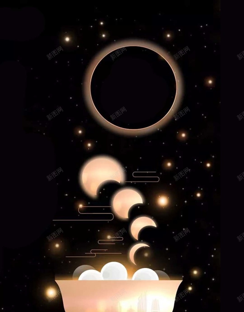 简约黑色大气浪漫H5背景图jpg设计背景_新图网 https://ixintu.com 元宵节 大气 星光 梦幻 正月十五 浪漫 简约 黑色