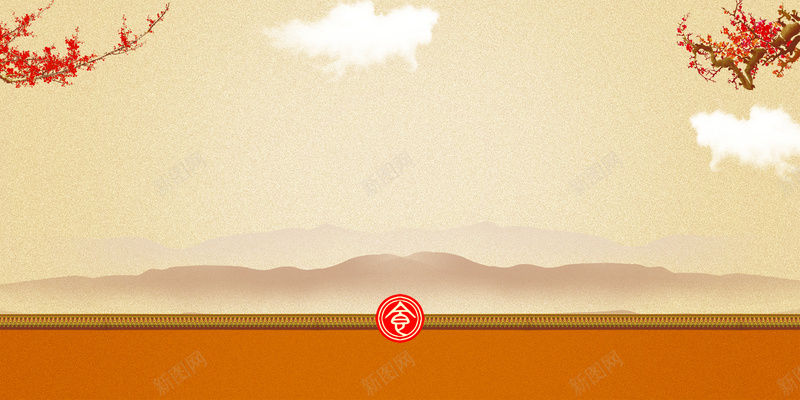 中国风舌尖上的美食海报PSDpsd设计背景_新图网 https://ixintu.com PSD素材 中国风 中国饮食文化展板 传统 唯美 梅花 美食 美食海报 舌尖 食品