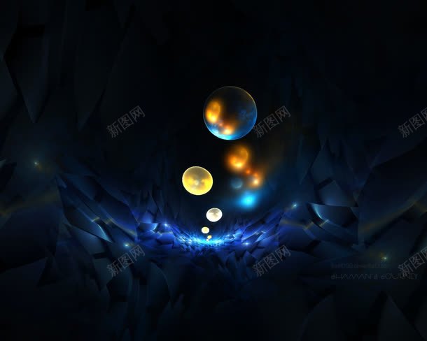 黑蓝色神秘黄色球体jpg设计背景_新图网 https://ixintu.com 球体 神秘 蓝色 黄色