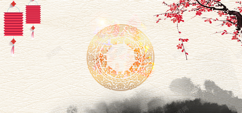 春节底纹中国风棕色banner背景psd设计背景_新图网 https://ixintu.com 小清新 广告 文艺 梅花 梦幻 浪漫 渲染 灯笼 简约 粉色花瓣 素材 背景 花 花朵 花瓣 设计