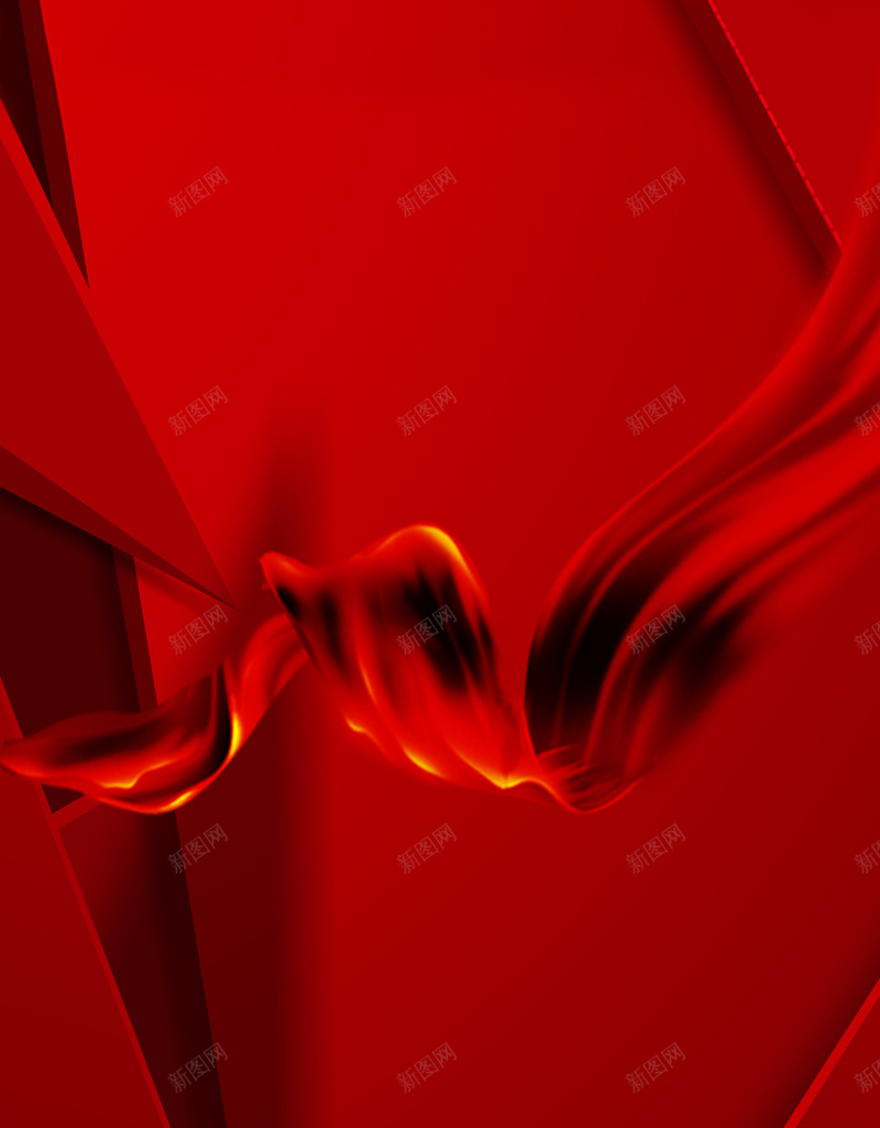 红色大气简洁喜庆背景图psd设计背景_新图网 https://ixintu.com 分色块 喜庆 大气 庆祝 激情 狂欢 简洁 红旗 红色 线条 背景图 飘带