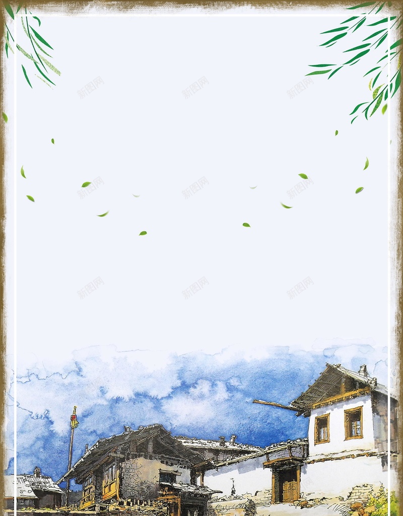 简约日式民宿农家乐psd设计背景_新图网 https://ixintu.com 150PPI PSD源文件 住民宿 农家乐 分层文件 古建筑 土楼 平面设计 房子 民宿宣传单