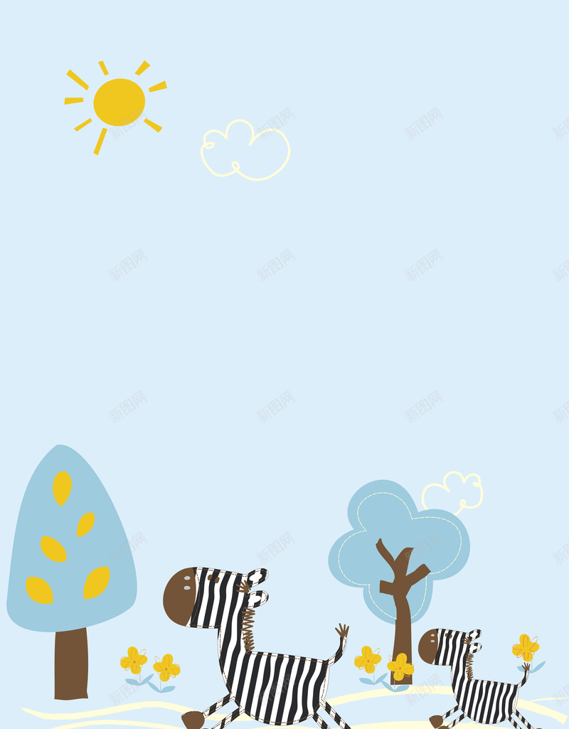 矢量卡通斑马儿童教育节日背景ai设计背景_新图网 https://ixintu.com 儿童 儿童节 六一 卡通 手绘 教育 斑马 早教 矢量 童趣 背景 节日 蓝色 矢量图
