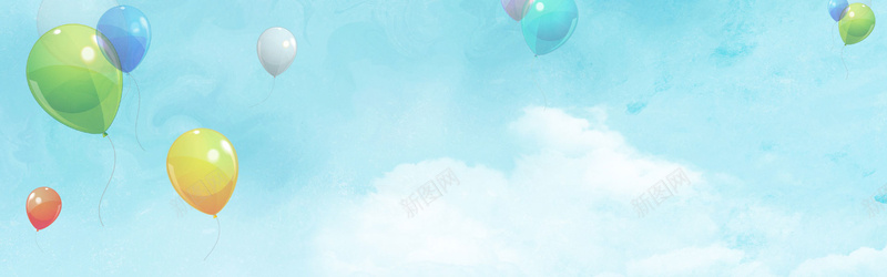 母婴手绘淘宝海报背景psd设计背景_新图网 https://ixintu.com 卡通 天空 开心 手绘 母婴背景 气球 淘宝海报背景 童趣