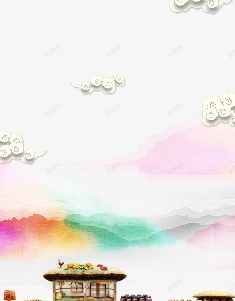 农家大院背景jpg设计背景_新图网 https://ixintu.com 中国风 农家乐广告 农家土鸡 农家菜单 土菜馆 家乡味 家乡菜 私房菜
