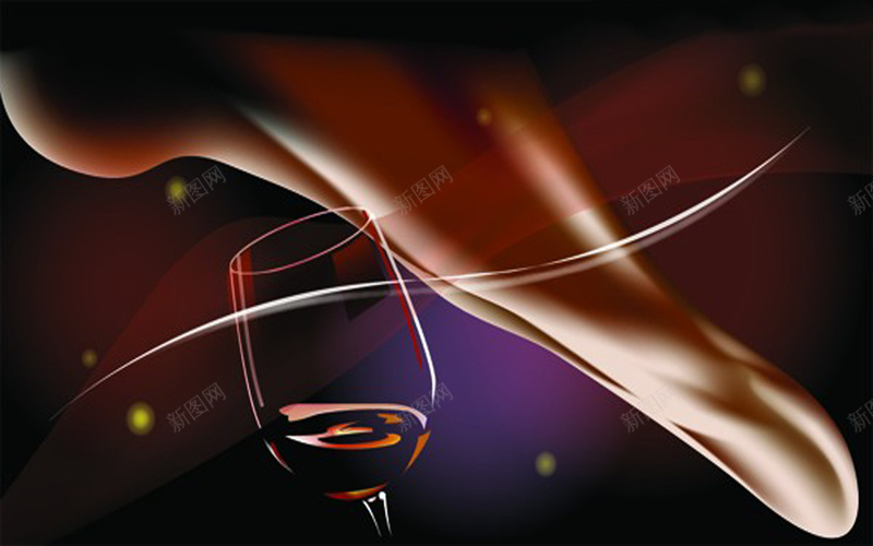 酒杯梦幻绸带背景矢量图psd设计背景_新图网 https://ixintu.com 星光闪闪 梦幻背景 矢量图 纹理 绸带 背景 质感 酒杯 飘带