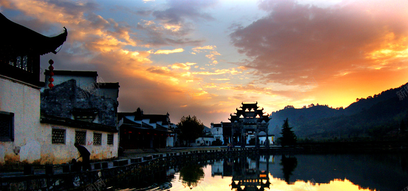 江南建筑风情jpg_新图网 https://ixintu.com 古镇风景 彩霞风景 摄影 江南建筑风情 海报banner 风景