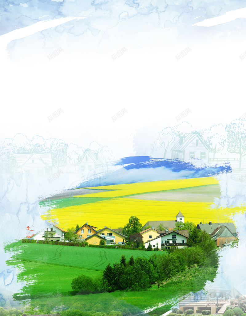唯美魅力乡村生态游海报背景jpg设计背景_新图网 https://ixintu.com 乡村小院 乡村游 乡村赏花 农家休闲 农村旅游 农村野味 农村风情 唯美 广告设计 开心 海报背 魅力乡村
