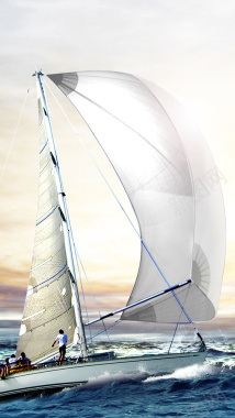 微信企业励志帆船H5背景背景