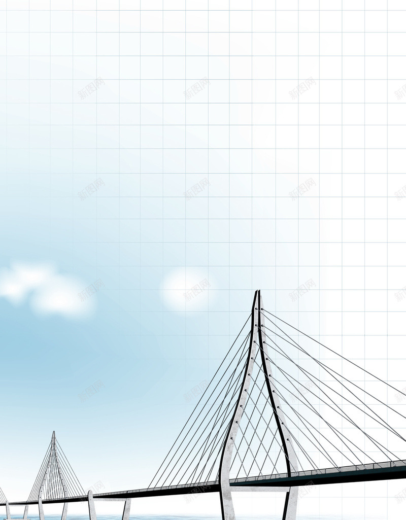 简约长江大桥H5背景psd设计背景_新图网 https://ixintu.com H5背景 云彩 大海 小清新 文艺 桥 白云 简约 长江大桥