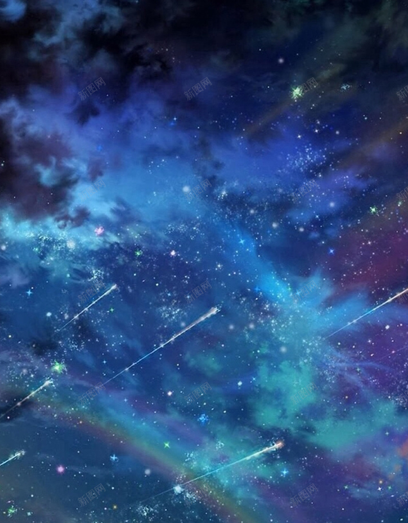 梦幻星空流星平面广告jpg设计背景_新图网 https://ixintu.com 夜景 天空 宇宙 平面广告 彩虹 星星 星空 梦幻背景 流星