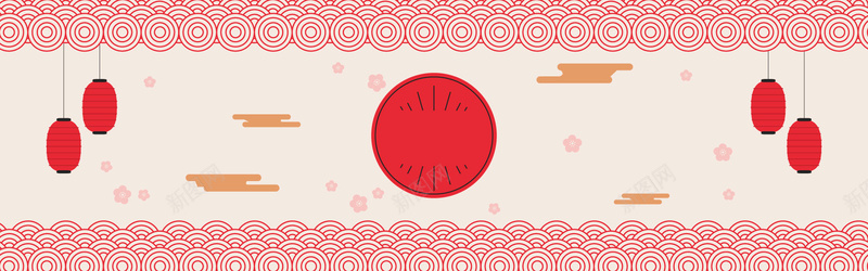 2018新春大吉海报矢量图ai设计背景_新图网 https://ixintu.com 和风 喜庆 小花 扁平 手绘风格 新年快乐 春节 灯笼 狗年吉祥 矢量元素 祥云 简洁 矢量图