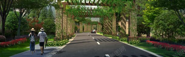 马路背景jpg设计背景_新图网 https://ixintu.com 公园 清新 自然