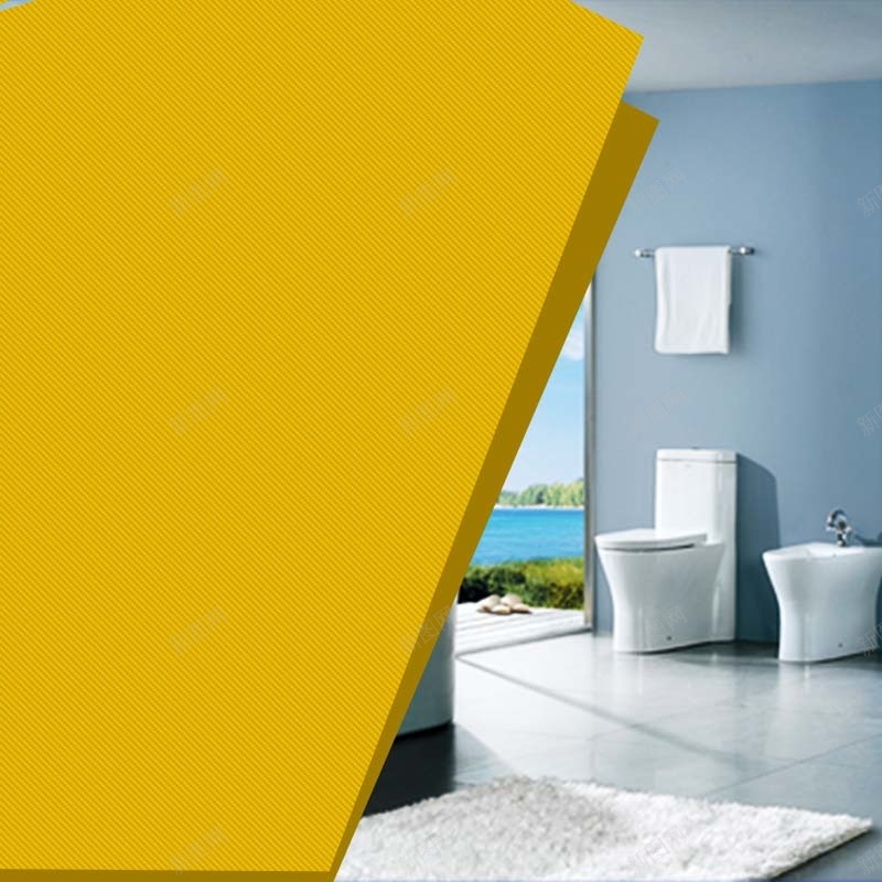 简约卫浴用品促销主图psd设计背景_新图网 https://ixintu.com 主图背景 卫浴用品 厕所背景 家居用品 活动促销 淘宝主图 简约 节日促销 黄色背景