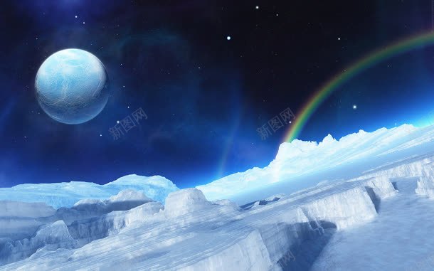 浪漫星球彩虹星空jpg设计背景_新图网 https://ixintu.com 彩虹 星球 星空 浪漫