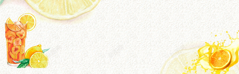 果汁夏季冷饮健康食物banner背景2背景