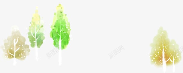 手绘村庄树木植物美景png免抠素材_新图网 https://ixintu.com 村庄 树木 植物 美景