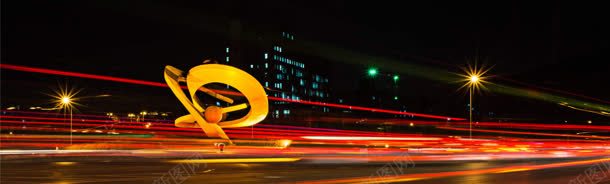 公路夜景banner创意jpg设计背景_新图网 https://ixintu.com banner 公路 创意 夜景 设计