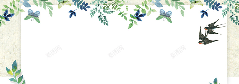 夏季新品上新绿叶燕子文艺简约白色背景psd设计背景_新图网 https://ixintu.com 上新 京东 促销 几何 夏季上新 广告 拼接 春天 淘宝 电商 素材 绿叶 背景 花朵 设计