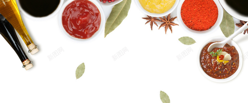 调料清新白色海报banner背景psd设计背景_新图网 https://ixintu.com banner 厨艺 吃货 海报 清新 烹饪 白色 碗 美味 背景 调料 零食 食品 食材 食物 餐具