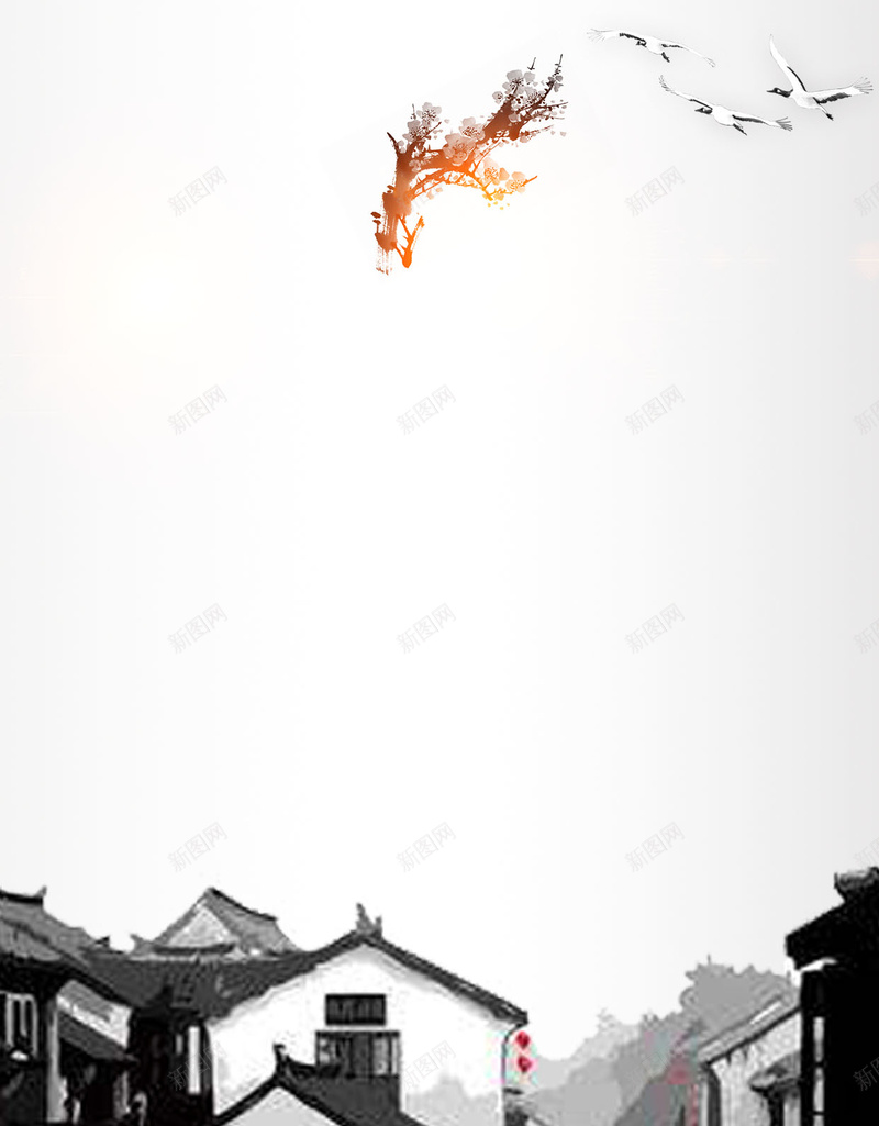 简约清爽复古中国风民宿古镇psd分层H5psd设计背景_新图网 https://ixintu.com PSD 中国风 住宅 创意创新 古镇 复古 旅游 民宿 水墨画 清爽 简约 美丽乡村 酒店