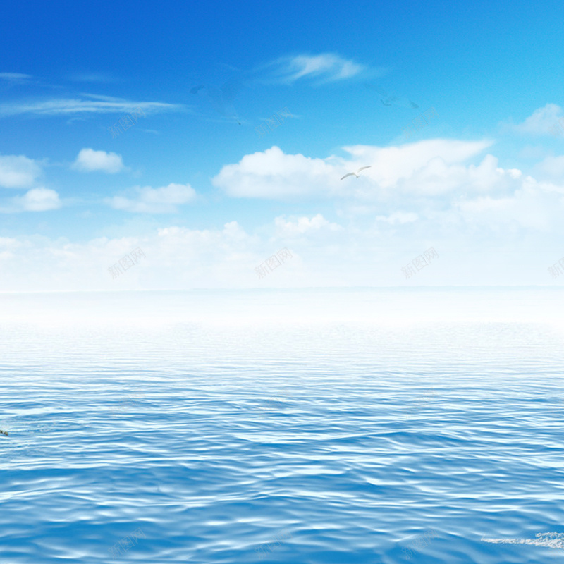 蓝天白云海浪背景psd_新图网 https://ixintu.com 主图 摄影 海浪 白云 蓝天 风景