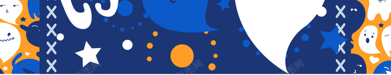 萌萌万圣节主题海报psd设计背景_新图网 https://ixintu.com 万圣节 卡通 可爱 手绘 童趣 蓝色