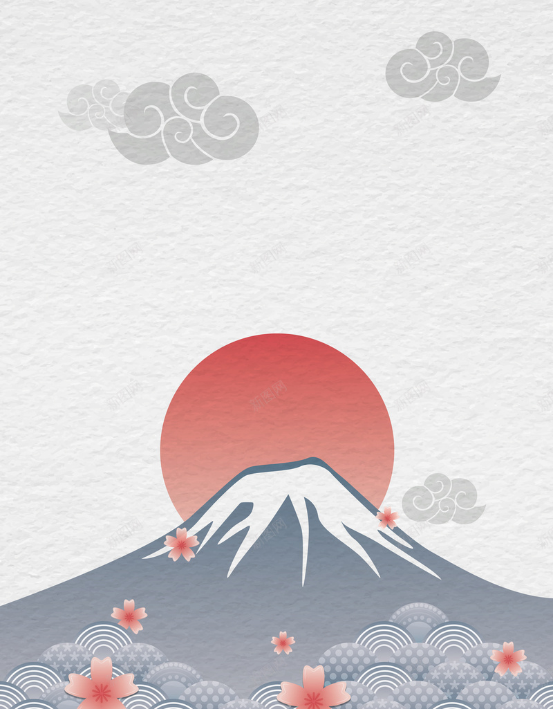 水墨风富士山灰色海报背景jpg设计背景_新图网 https://ixintu.com 富士山 富士山海报 日式 日式海报 日本 日本文化 水墨风 灰色海报 美丽的富士山 质感海报
