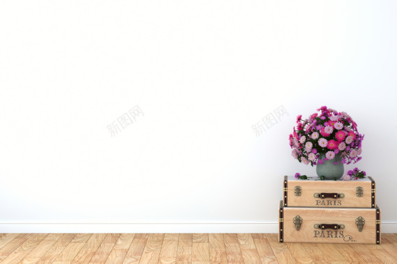 行李箱匣子花花盆淘宝天猫墙壁木板地板家居背景
