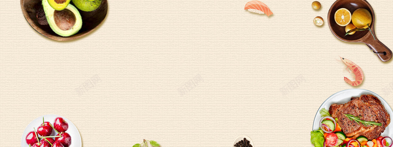 牛排美食俯视图简约淘宝bannerpsd设计背景_新图网 https://ixintu.com 吃货 广告 淘宝 电商 素材 美食 美食广告 美食挂图 美食海报 美食节 背景 设计 食品 食物