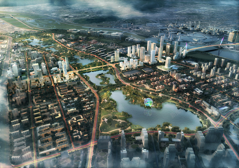 城市建筑规划布局海报背景jpg设计背景_新图网 https://ixintu.com 城市布局海报 建筑 房子 绿化带 街道 鸟瞰