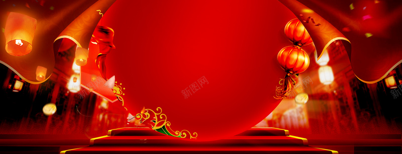 新年年货节红灯笼bannerjpg设计背景_新图网 https://ixintu.com 促销大海报 元旦 年终大促 年货节促销banner海报 抢年货 狗年 红色 腊 腊八年货节 节日促销