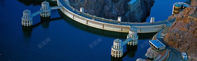 欧美大坝拍摄背景psd_新图网 https://ixintu.com 大气 建筑 摄影 水库 海报banner 风景