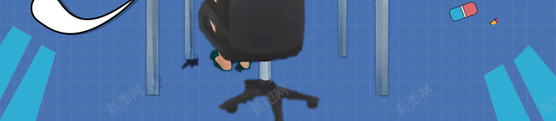 蓝色创意卡通高考倒计时宣传海报psd设计背景_新图网 https://ixintu.com 台灯 备战高考 学生 校园海报 校园青春 毕业海报 电脑 青春海报 黄色背景