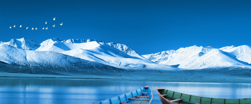 雪山风景企业文化背景psd_新图网 https://ixintu.com 摄影 海报banner 自然景色 雪山 风景