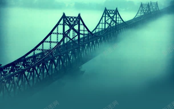 怀旧绿色海面大桥jpg设计背景_新图网 https://ixintu.com 大桥 怀旧 海面 绿色