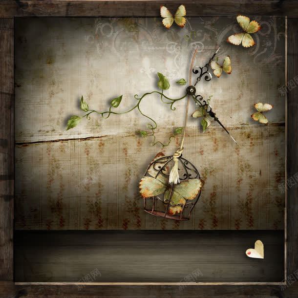 墙壁上的立体植物与蝴蝶jpg设计背景_新图网 https://ixintu.com 图片素材 墙壁 墙壁上的立体植物与蝴蝶图片 墙壁上的立体植物与蝴蝶图片素材下载 底纹背景 怀旧背景 植物 立体 背景花边 花卉 蝴蝶