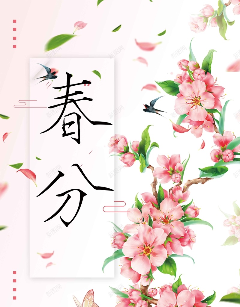 二十四节气春分粉色清新商业配图psd_新图网 https://ixintu.com 二十四节气 商业配图 微信配图 春分 植物 清新 简约 粉色背景 背景 花卉