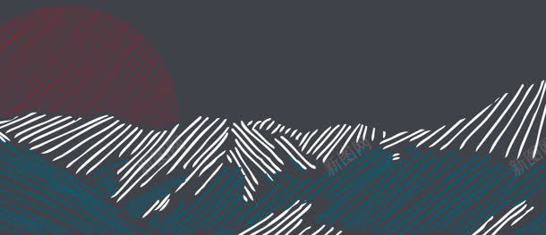 涂鸦海上日出太阳背景bannerjpg设计背景_新图网 https://ixintu.com banner 太阳 日出 海上 涂鸦 背景